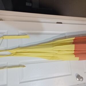 SHEIN Vibrant Yellow and Orange Backless Dress